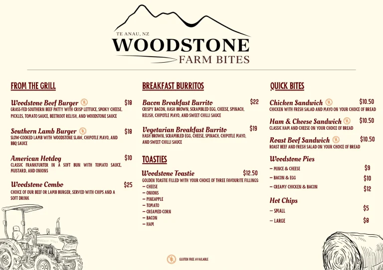 Woodstone Farm Food Menu
